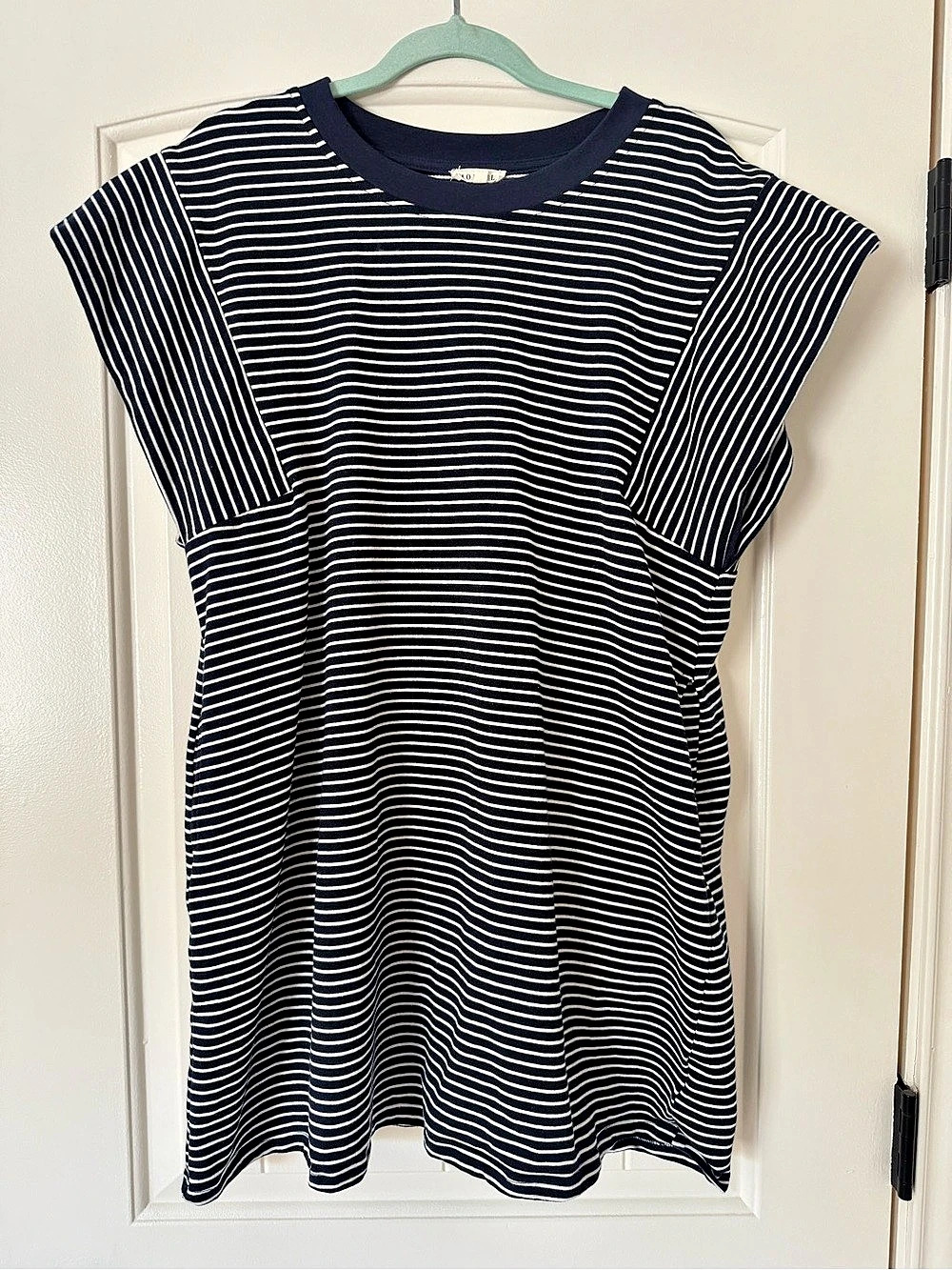 Jodifl Striped Mini Dress in Navy & White - L